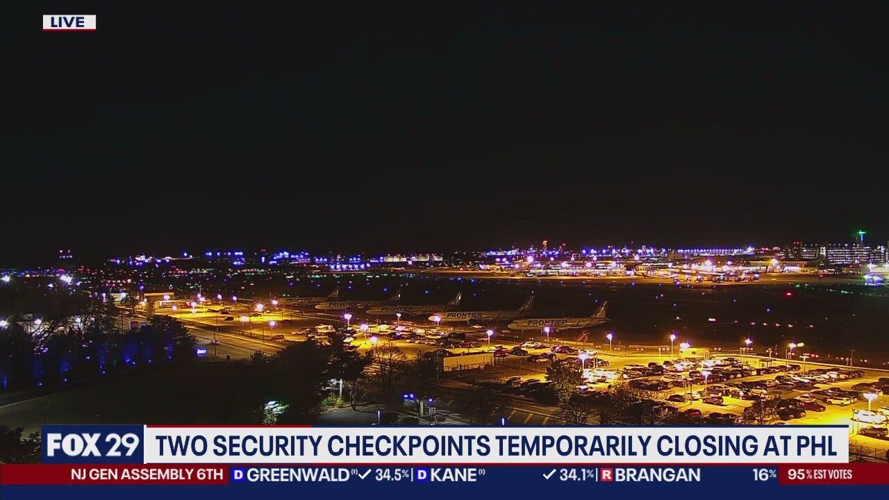 PHL Airport: 2 security checkpoints temporarily closing