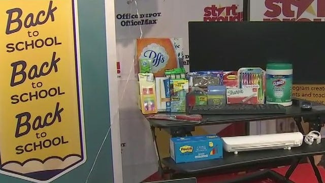 Mesa elementary school gifted truck load of supplies