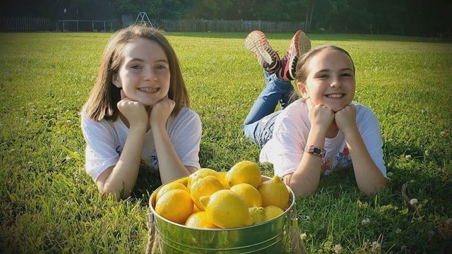 Sisters sell lemonade to pay school lunch debts