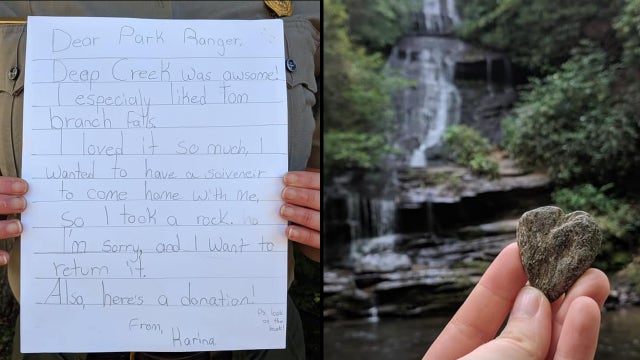 Girl apologizes to National Park Service for taking a rock home, sends adorable letter