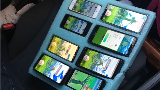 Driver was playing Pokemon Go on 8 phones
