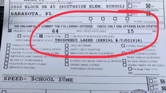 'This is not okay': Sarasota driver traveled nearly four times the speed limit in school zone