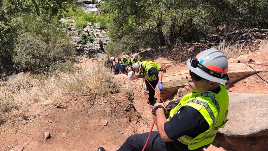 Girl hospitalized after falling 75 feet in Oak Creek Canyon