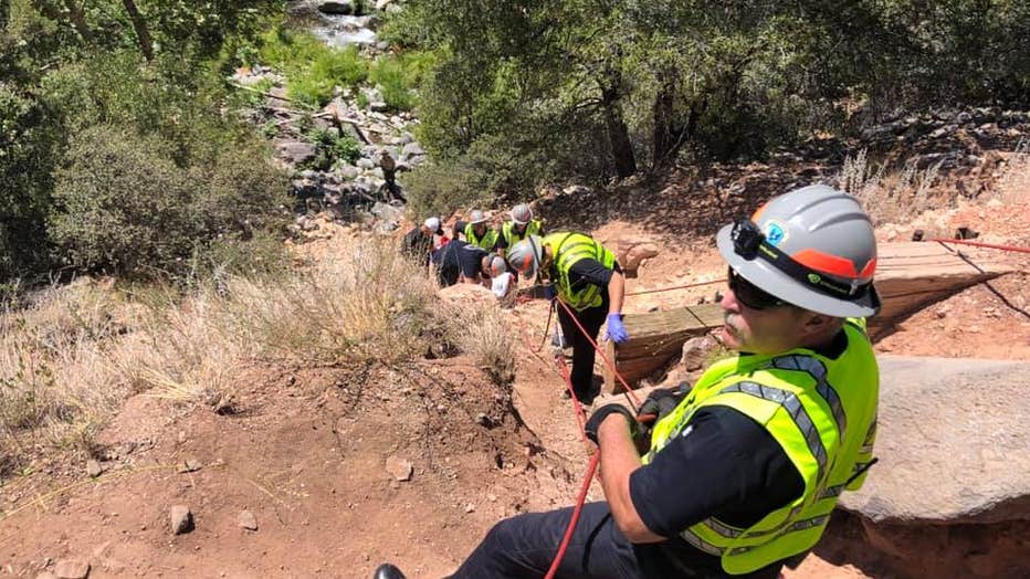Girl hospitalized after falling 75 feet in Oak Creek Canyon