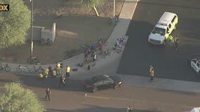Serious crash shuts down roads in far West Valley; several bicyclists injured