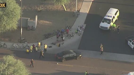 Serious crash shuts down roads in far West Valley; several bicyclists injured