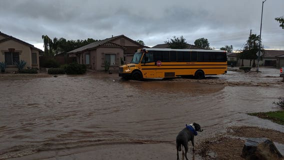 Cleanup underway after stormy weather battered Arizona Monday