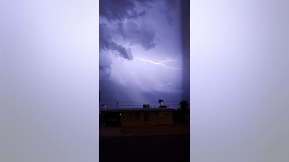 Monsoon storm brought rain, blowing dust, and lightning to the Valley and beyond