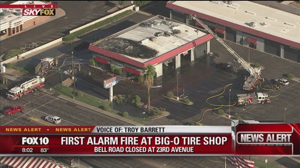 First-alarm fire breaks out at Big-O Tire Shop