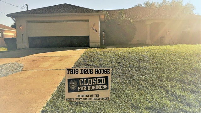 Here's your sign: Florida police place yard sign announcing closure of alleged drug house