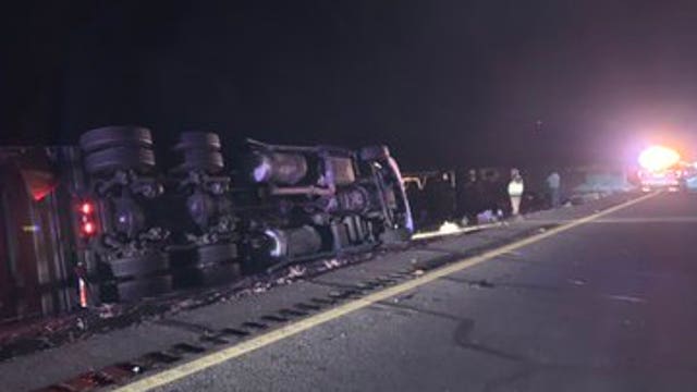 Strong winds overturn big rigs on I-10 in Arizona; 1 killed