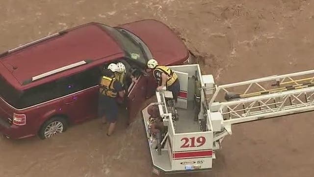 Severe flooding in parts of the Valley as storm rolls through