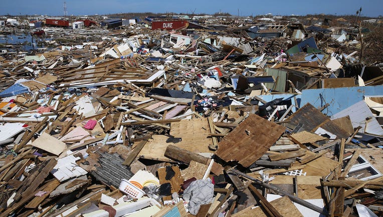 c32b64c2-Debris strewn all over Abaco Island following Hurricane Dorian. (Photo by Jose Jimenez/Getty Images)