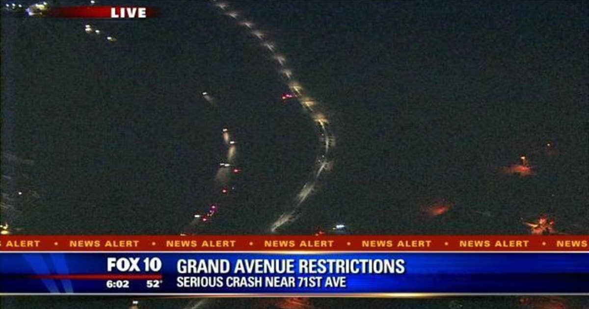 Grand Avenue reopens after single car crash | FOX 10 Phoenix
