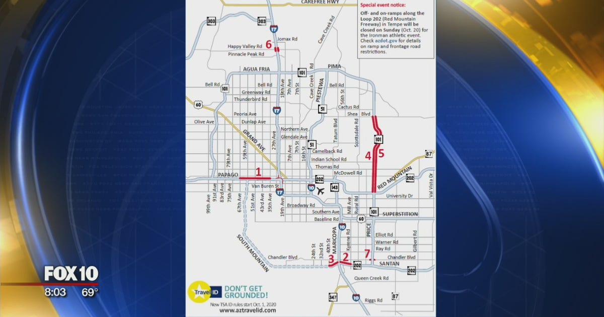 ADOT weekend freeway closures include I-10, Loops 101 and 202 | FOX 10 ...
