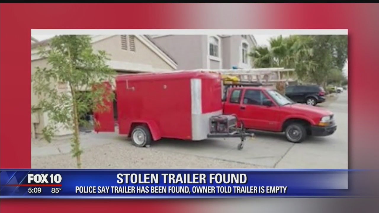 Stolen trailer found, but it's empty