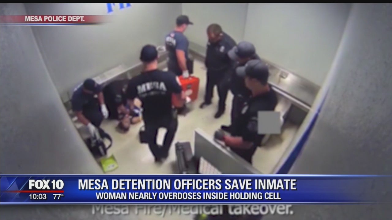 Mesa detention officers speak after they saved collapsed inmate