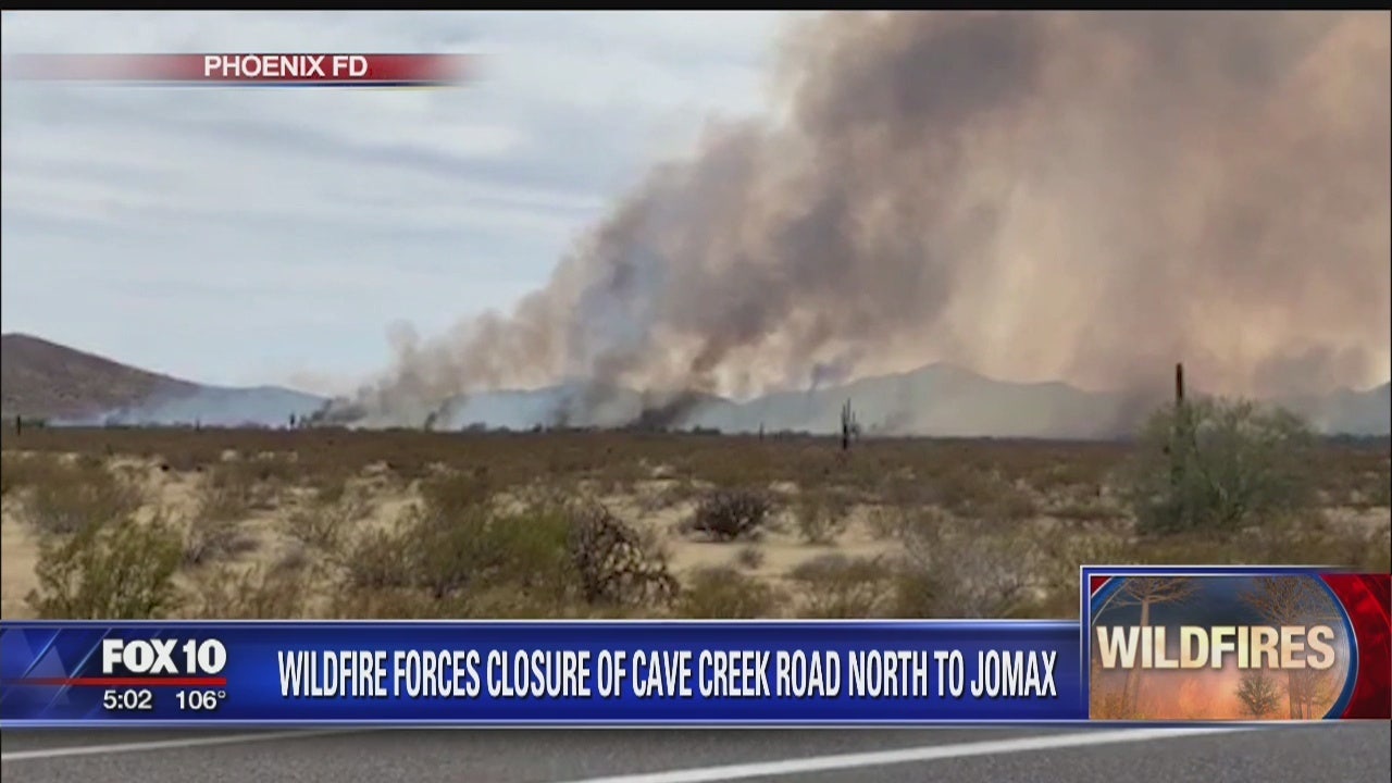 Fire caused by remote control airplane near Cave Creek and Jomax Roads