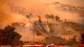 Winds ease as crews fight Southern California fire