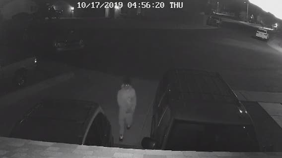 Chandler Police: Suspect caught on camera crashing into wall, trying to open car doors in neighborhood