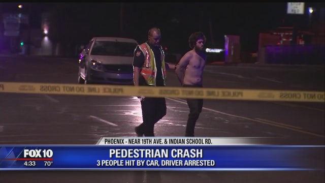 Pedestrians hospitalized after being struck by vehicle in Phoenix