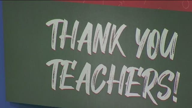 Arizona teachers surprised with $5k for their classrooms thanks to Fiesta Bowl Charities