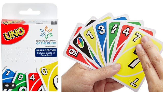 Mattel releases braille version of UNO to make card game more widely accessible