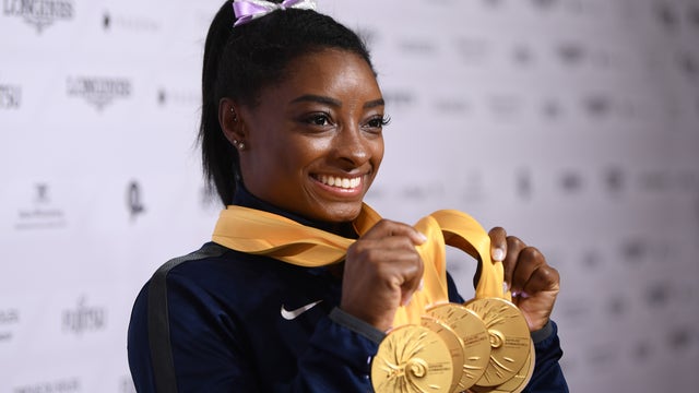 Simone Biles sets all-time medal record at gymnastics worlds