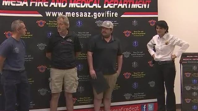Mesa Fire Department honors man who saved woman during bee attack