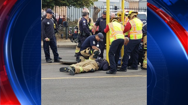 Firefighters rescue man who was stuck in drain pipe
