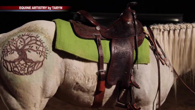 Local equestrian artist turns horses into her canvas