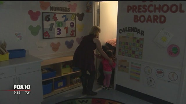 Preschool-aged children undergo active shooter safety training