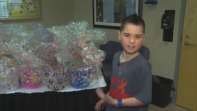Texas boy delivers Easter baskets to kids fighting cancer