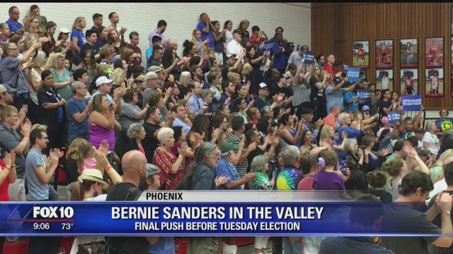 Senator Bernie Sanders campaigns in last-ditch effort for Hillary Clinton