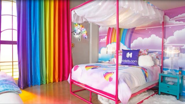 Colorful Lisa Frank themed hotel suite now available in downtown Los Angeles