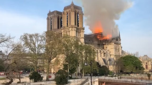 Firefighters battle massive blaze at the French capital's iconic Notre Dame Cathedral
