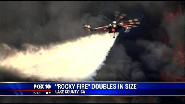 Wildfires burn 84 square Miles in Northern California