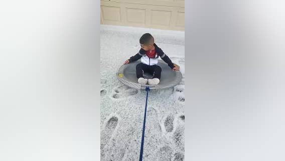Hail blanketed parts of the Valley, turning some neighborhoods into Winter Wonderland