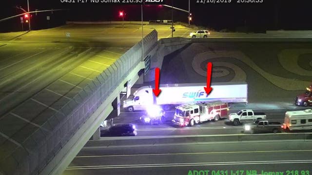 DPS: Pedestrian struck, killed by vehicle on I-17 southbound near Jomax