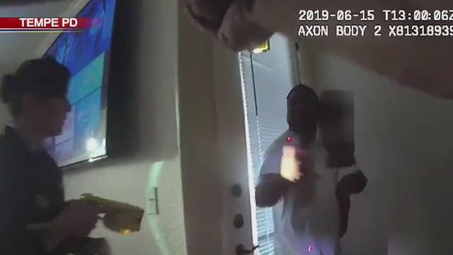 Body cam video shows man holding baby tased by Tempe Police during domestic violence call