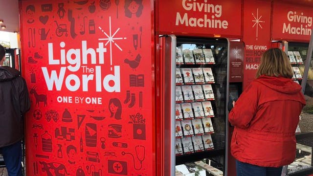 #LightTheWorld 'Giving Machines' now open in downtown Gilbert