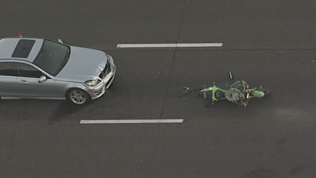 Motorcyclist dies after being rear-ended, thrown from bike and hit by 2 cars