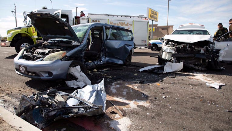 An smuggling suspect collided with a civilian vehicle in the Yuma Foothills