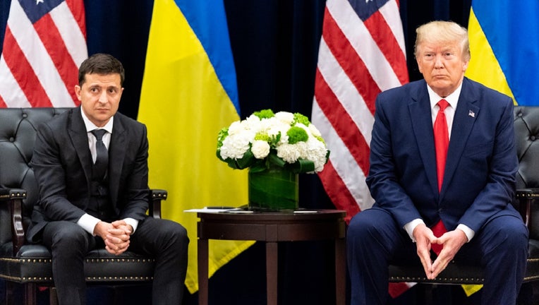 President Donald Trump and Ukraine President Volodymyr Zalensky