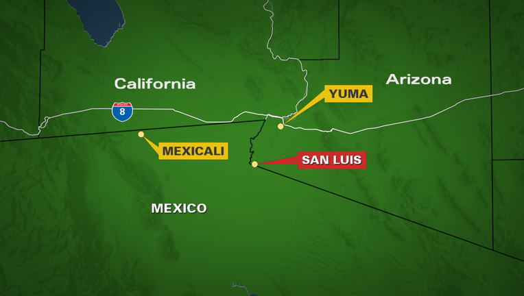 san luis arizona map