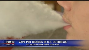 Officials list pot vape brands reported in US outbreak