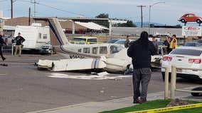 Small plane lands on street near Deer Valley Airport