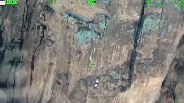 Body camera footage shows base jumper being rescued off Superstition Mountains