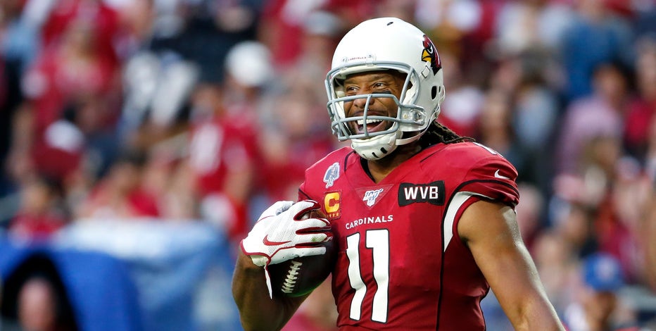 Cardinals WR Larry Fitzgerald is named one of 10 receivers on the NFL 100  all-time team