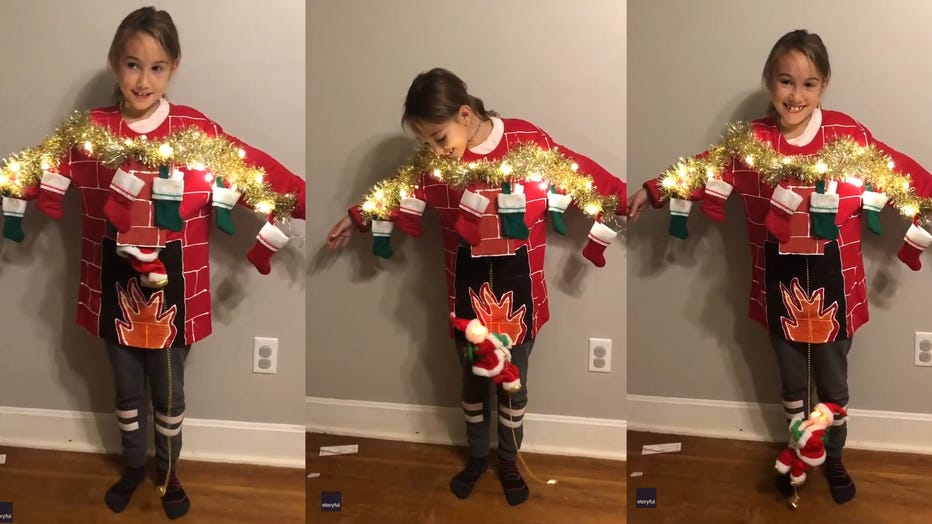 fireplace ugly christmas sweater diy